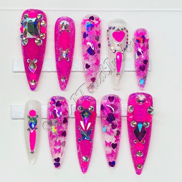 ROMANS 10:10 - XXL STILETTO PRESS ON NAILS - Picture 4 of 13